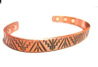 Southwest Copper Bracelet with 6 Powerful Magnets in Cuff Bangle Style