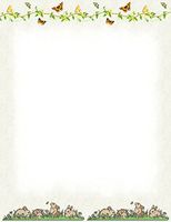 Bunnies & Butterflies Stationery Printer Paper 26 Sheets