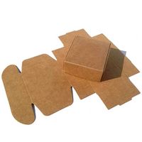 50 Packs Brown Kraft Square Cardboard Soap Boxes Jewelry Boxes Party Wedding Gift Crafting Cupcake Easy Assemble Boxes (3.1x2.7x0.9inch (8x6x2.2cm))