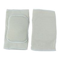 uxcell Sports Activities White Hem Sponge Elastic Knee Pads Protector Beige Pair