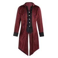 BBT-Shop Men's Suit Jacket Charm Coats Sweater Sweatshirt Blouse Bomber Goth Steampunk Uniform Costume Party Long Sleeve Outwear Overcoat Blazer Top Coat Tailcoat Pant Autumn Winter Coat Outwear