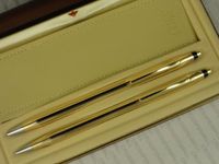 Cross Made in The USA 14kt Karat Solid Gold Ballpoint Pen & 0.9MM Pencil Set