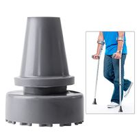 ROSENICE Cane Tip 19mm 3/4" Bendable Crutch Tips Rubber Head Crutch Accessories Antislip Self Standing Walking Stick Tips,150g/0.33LB,1 Pack(Random Color)