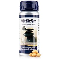 Vitälzym Proteolytic Systemic Enzymes Liquid Gel Capsules with Serrapeptase, Anti-inflammatory Defense Treatment, Immune and Joint Support, Natural Ache Relief Plus Fertility Supplement (180 Capsules)