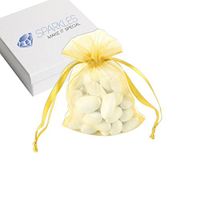 Sparkles Make It Special 25-Pack 4"x6" Gold Organza Wedding Favor Bags - Party Decoration Gift Pouches - 22 Colors