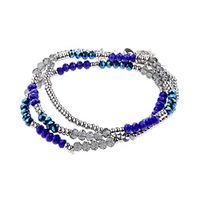 Charming Jewelry Boho Style Irregular Crystal Bead Elastic Bangle Bracelet Cute Stylish Bracelets Charms Accesories Jewerly Accessory
