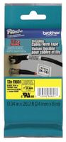 1" Flexible ID Super Adhesive Black on Yellow Industrial Tape (1/Pkg) (26.2 Ft.) For use in TZ P -