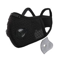 Ss-Lqlhy Safety Mouth Filter Respirator,PM2.5 Activated Carbon Dust-Proof Anti-Fog Soft Warm Cycling Sports Face Protective Cover - Black
