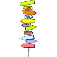 EUREKA DR SEUSS BLANK DIRECTIONAL SIGNS (Set of 3)