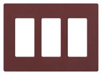 Lutron SC-3-MR Claro Three-gang Wallplate Merlot