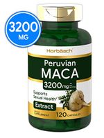 Maca Root Capsules 3200 mg | 120 Pills | Peruvian Maca Extract for Men and Women | Non-GMO, Gluten Free | by Horbaach