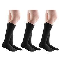 Actifi Women's Sheer 15-20 mmHg Closed Toe Knee High Compression Stockings – 3 Pack