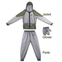MooMax Outdoor Lightweight Anti-Mosquito Suit Portable High Density Net Yarn Mesh Insect Protective Suitable Fishing Hiking Camping Gardening