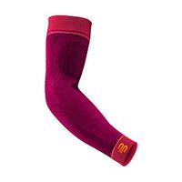 Bauerfeind Sports Compression Arm Sleeves (1 Pair) - Gradient Compression to Improve Oxygen and Blood Circulation in Arms - Air Knit Fabric Breathable, Durable, Washable (Pink, Large/Short)