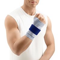 Bauerfeind - ManuTrain - Wrist Support - Relieves Strain and Stabilized During Movement - Left Wrist - Size 5 - Color Titanium