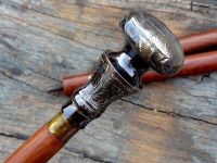Victorian Brass Antique Handle Head Victorian Style Designer Walking Stick Cane