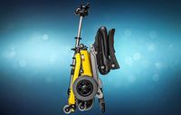 Freerider Luggie Standard -Folding Mobility Scooter with Lithium-ion Battery for Adults and Seniors, Portable, Lightweight, Airline Approved, Yellow