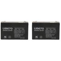 Universal Power Group 6V 7AH Sealed Lead Acid (SLA) Battery for Wheelchair Replacement - 2 Pack