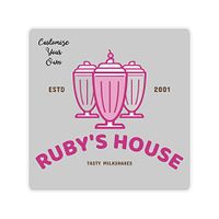 Hot4TShirts Personalized Stickers — Custom Vinyl Stickers Labels for Business, Weddings, Birthday Parties, Gifts — 50 Pack (2"x2" Square)