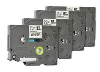 Generic Replacement Label Tape Compatible with Brother TZ231 Tze231 Pack of 4