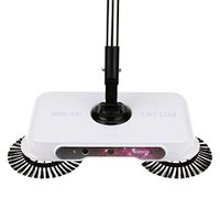 Fineday Sweeper, Spin Hand Push Broom Sweeper Household Dust Collector Floor Surface Cleaning Mop, LED Light HotSales (White)
