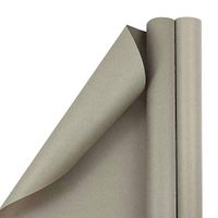 JAM PAPER Gift Wrap - Matte Wrapping Paper - 25 Sq Ft per Roll - Matte Slate Grey - 2/Pack