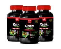 Nerve System Supplement - Adrenal Support Advanced Complex - holy Basil Supplement - 3 Bottles 180 Capsules
