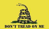 2-Pack / Gadsden Don't Tread On Me flag Printed size: 5x3"/ Decal Window Sticker for Helmet, Hard Hats, Cars, Trucks, Windows, Walls, Laptops, etc...
