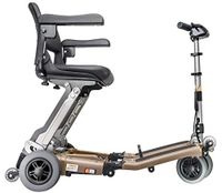 FreeRider USA Luggie Elite-Folding Mobility Scooter for Adults and Seniors, Lithium-ion Battery, Heavy Duty, Portable, Lightweight, Airline Approved, Champagne