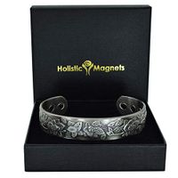 Holistic Magnets® Womens Copper Bracelets for Arthritis Tarnish-Free Solid Copper Magnetic Bracelet Tendonitis Joint Wrist Pain Relief Healing Bangle Gift Boxed-EFP (L: Wrist 7.7-8.75 inch)