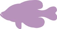 hBARSCI Fish Vinyl Decal - 5 Inches - for Cars, Trucks, Windows, Laptops, Tablets, Outdoor-Grade 2.5mil Thick Vinyl - Lilac