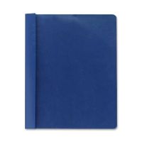 Smead Clear Front Report Cover, Three Double Tang Side Fasteners, 1/2" Capacity, Letter Size, Dark Blue, 25 per Box (87455)