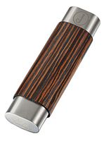 Personalized Visol Ryland Ebony Wood & Stainless Steel Cigar Case - Free Engraving (Single Initial)