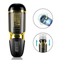 Mbbcdd Male USB Charging Blow-Job Massager Sucking Stimulàtion Toy 10.5in Thrust and Rotate Sucking Oràl-Cup