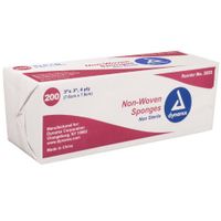 Dynarex Non-Woven Sponge 3"x 3" 4 Ply 20/200/Cs (4M)