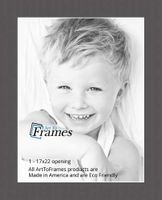 17x22 Cinder / Charcoal Custom Mat for Picture Frame with 13x18 opening size (Mat Only, Frame NOT Included)