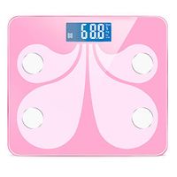 Smart Body Fat Scales, Fat, Protein, Bone Weight, Moisture, Muscle Weight, Bluetooth Connection, APP View Pink