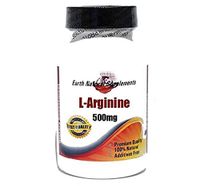 L-Arginine 500mg * 200 Capsules 100% Natural - by EarhNaturalSupplements