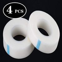Zehhe 4 Rolls Clear Surgical Medical Tape 1 Inch x 10 Yards Dressing Used for First-Aid Surgical Incisions Wound Care etc, Water Resistant Latex-Free