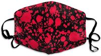 OLGCZM Fashion Face Mask Adjustable Elastic Band Hypoallergenic Face and Nose Cover for Pollen Smog Medical Climbing - Anti Pet Hair Allergy (Classic Horror Blood Splatter Black Mouth Mask)