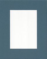 Pack of 5 11x14 Slate Blue Picture Mats with White Core for 8x10 Pictures
