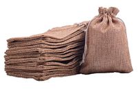 Sansam 50pcs 10x14.0cm/4.0''x5.6'' Camel Color Burlap Gift Bags Hemp/Hessian Bags, Jewelry Pouches, Wedding Favors, Jewelry Packing, Gift Bags