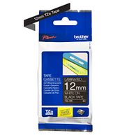 Brother Genuine P-Touch 2-Pack TZe-335 Laminated Tape, White Print on Black Standard Adhesive Laminated Tape for P-Touch Label Makers, Each Roll is 0.47"/12mm (1/2") Wide, 26.2 ft. (8M) Long
