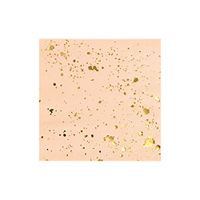 Harlow & Grey Goddess Pale Peach Pink with Gold Splash Cocktail Paper Napkins - Birthday, Wedding, Showers Party Napkins - (20 Count)