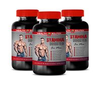 Energy Booster Supplements - Stamina Booster for Men - Premium Herbal Supplement - Horny Goat Weed and Ginseng - 3 Bottle 180 Capsules