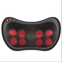Ddl Neck and Back Massager Electric Cervical Massager Pillow with Heat for Cervical, Shoulder, Waist, Relaxation in Home Car and Office,Heating, Intelligent Timing,Black,8heads