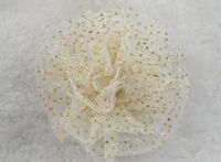 10pcs Brilliant Organza By Dusting Volume Spend Appliques Sewing Wedding U Pick (Beige)