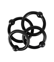 SSHOPG 4 Different Size Silicone Lock Ring Training Time Delay Ring for Men ?4pcs?