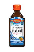Carlson - The Very Finest Fish Oil, 1600 mg Omega-3s, Liquid Fish Oil Supplement, Norwegian Fish Oil, Wild-Caught, Sustainably Sourced Fish Oil Liquid, Orange, 6.7 Fl Oz