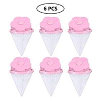 Hair Catcher Washing Machine - Flower Type Floating Lint Hair Catcher Lint Traps for Washing Machines Floating Mesh Bag Hair Filter Net Pouch (Pink)